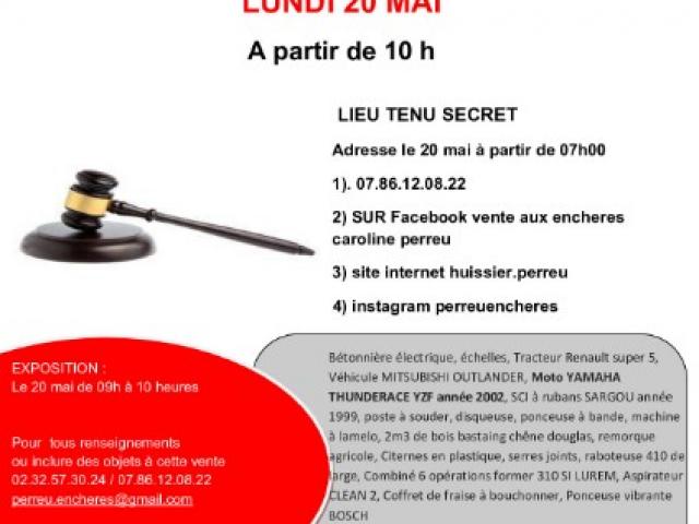 VENTE AUX ENCHERES LUNDI 20 MAI 2019 A PARTIR DE 10 H 