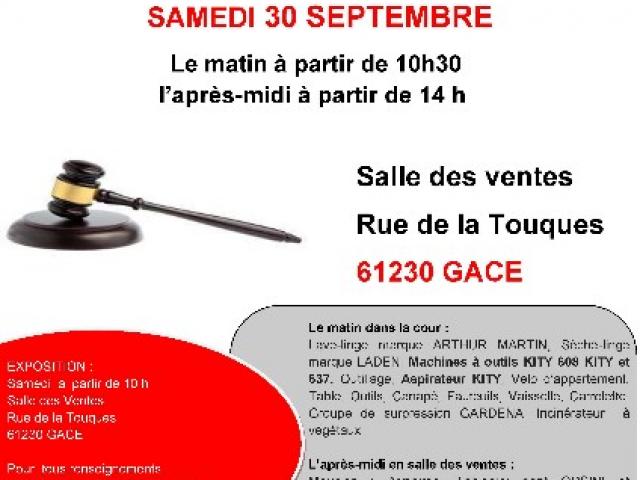 AFFICHE VENTE DU 30 SEPTEMBRE 2017